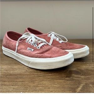Suede Vans in salmon color